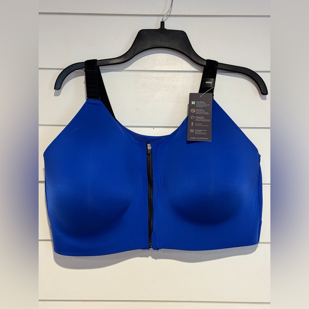 Torrid - Plus size wire free hi-impact zip front sports bra size 44DD